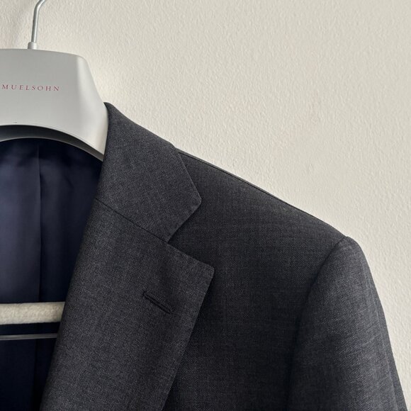 Suitsupply Grey Wool Suit Lazio Super 110s - 42 Long, Pants 36 x 32 - Picture 2 of 16